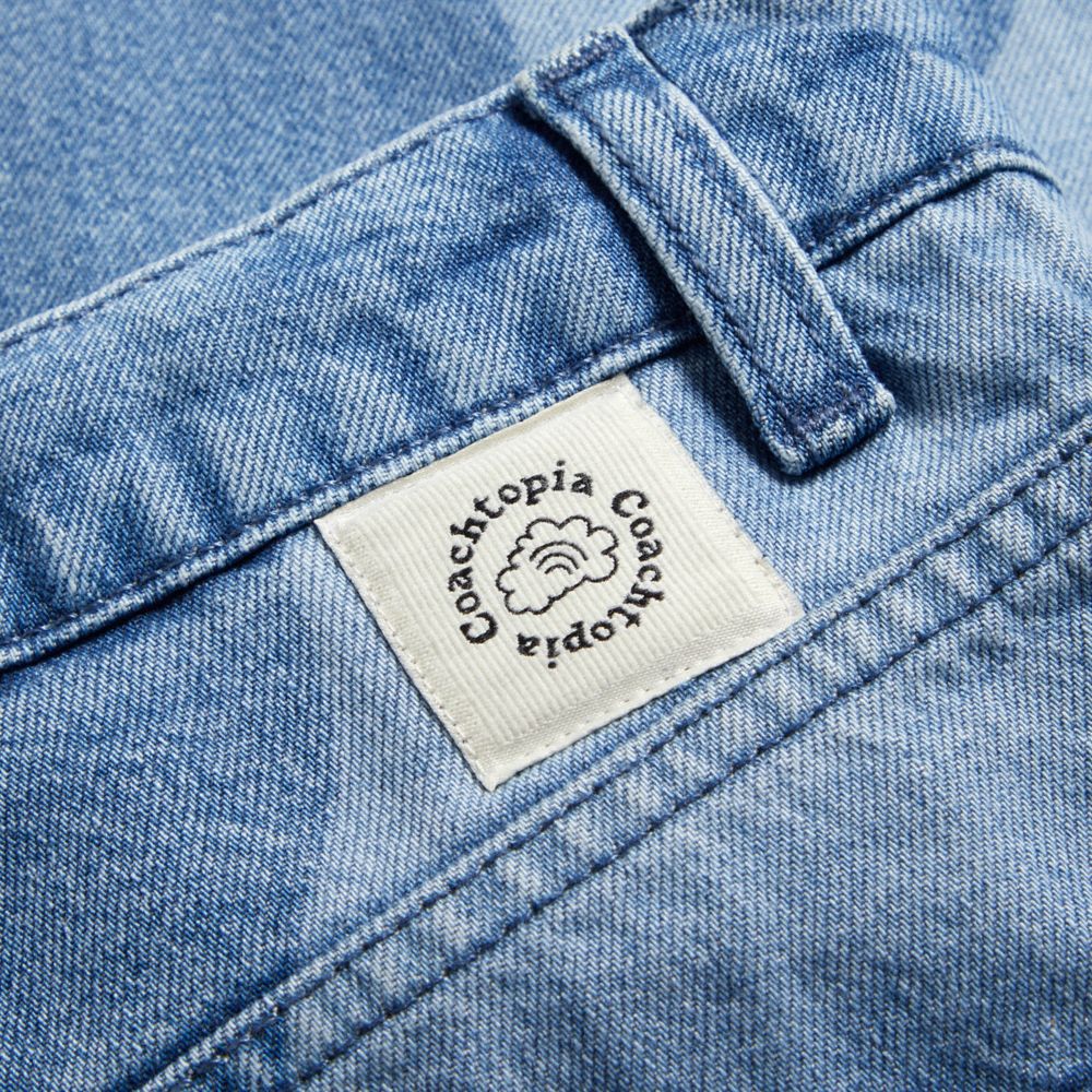 Denim Coach Cargo Pants In Wavy Wash | COH866023