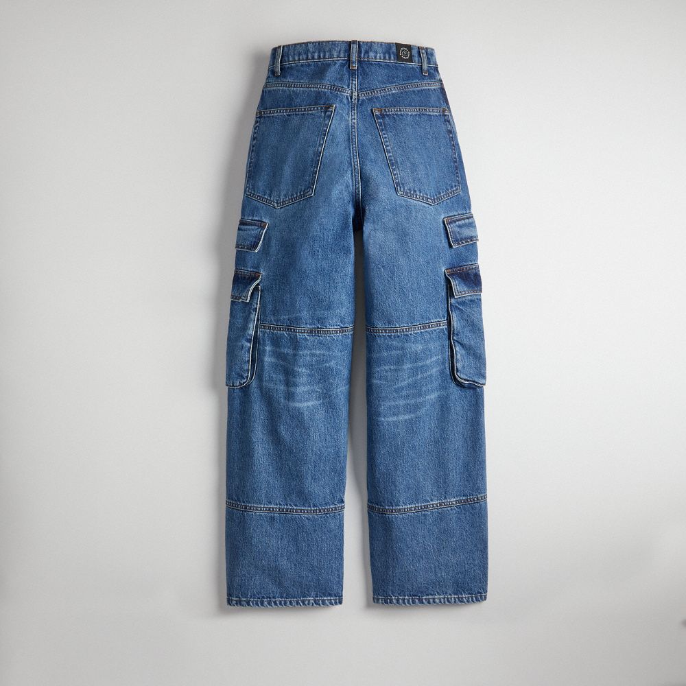 Denim Coach Denim Cargo Pant In 31% Recycled Cotton | COH866022