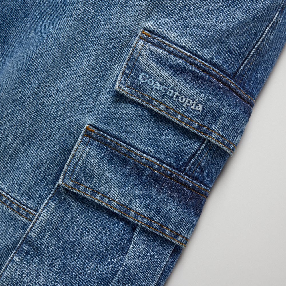 Denim Coach Denim Cargo Pant In 31% Recycled Cotton | COH866022