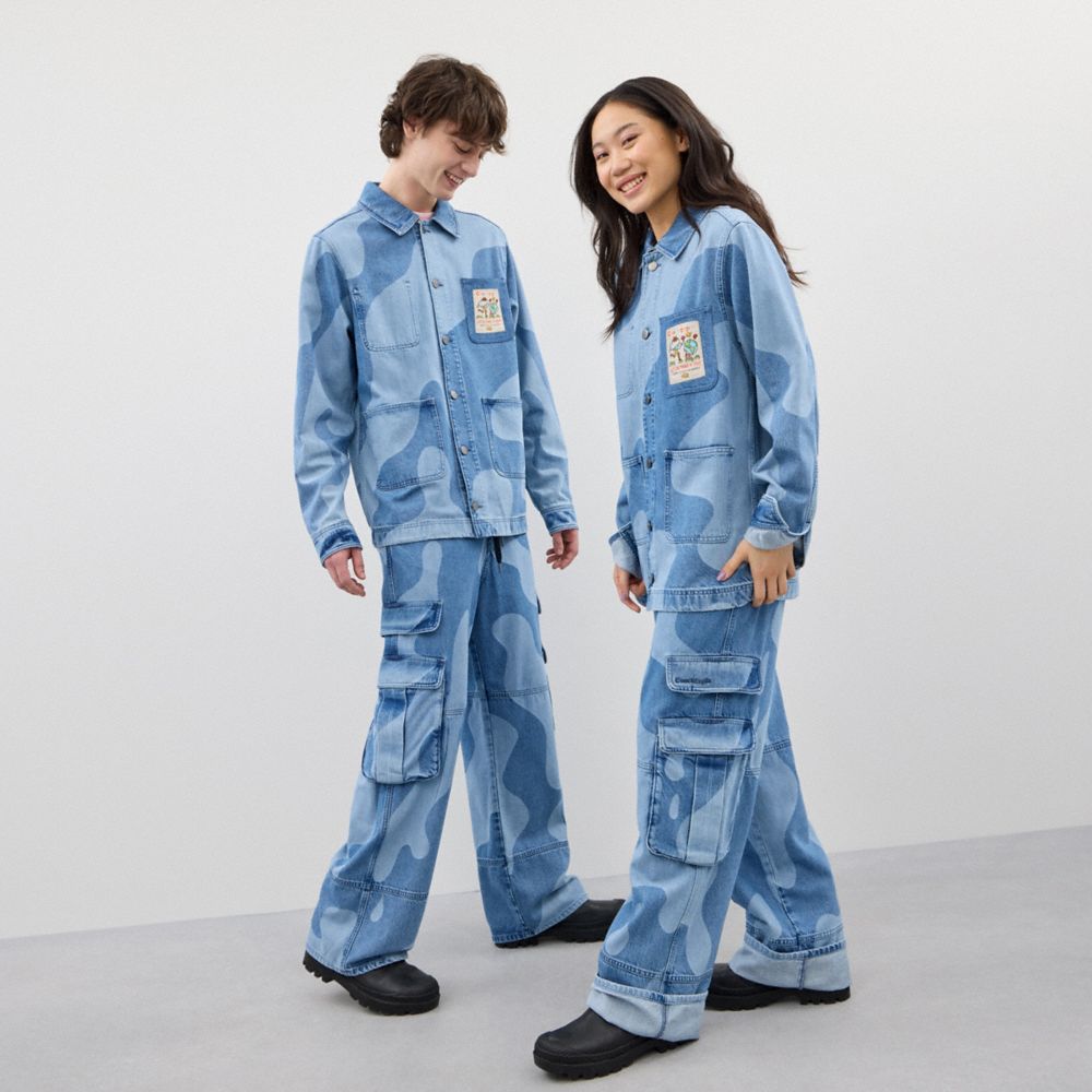 Denim Multi Coach Denim Jacket In Wavy Wash | COH866940