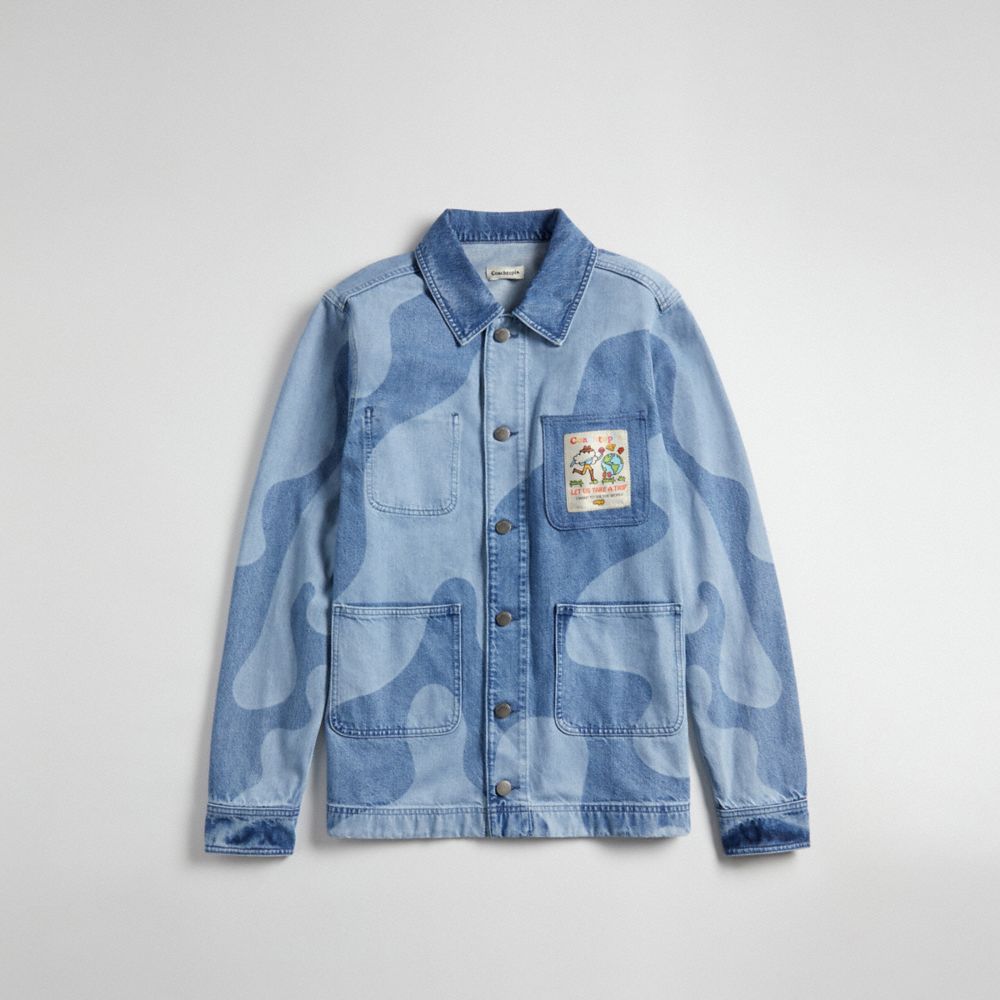 Denim Multi Coach Denim Jacket In Wavy Wash | COH866940