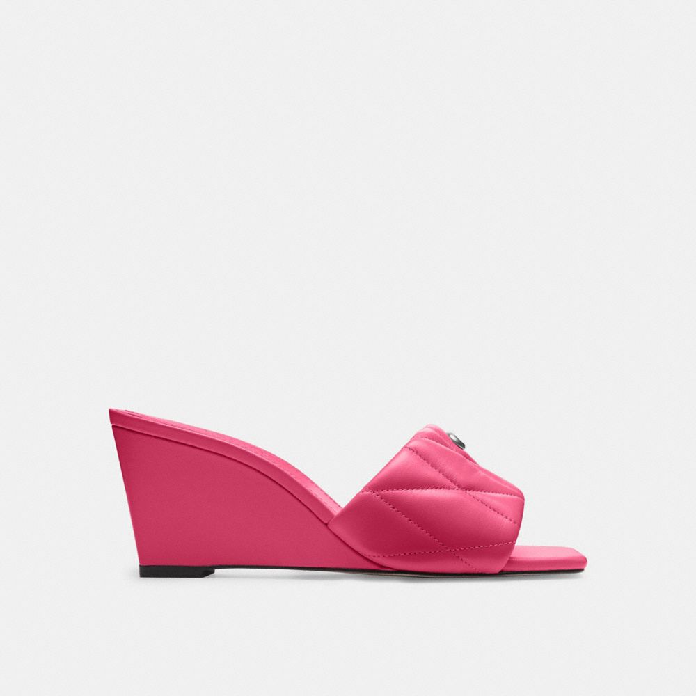 Dragon Fruit Coach Emma Wedge With Quilting | COH865724