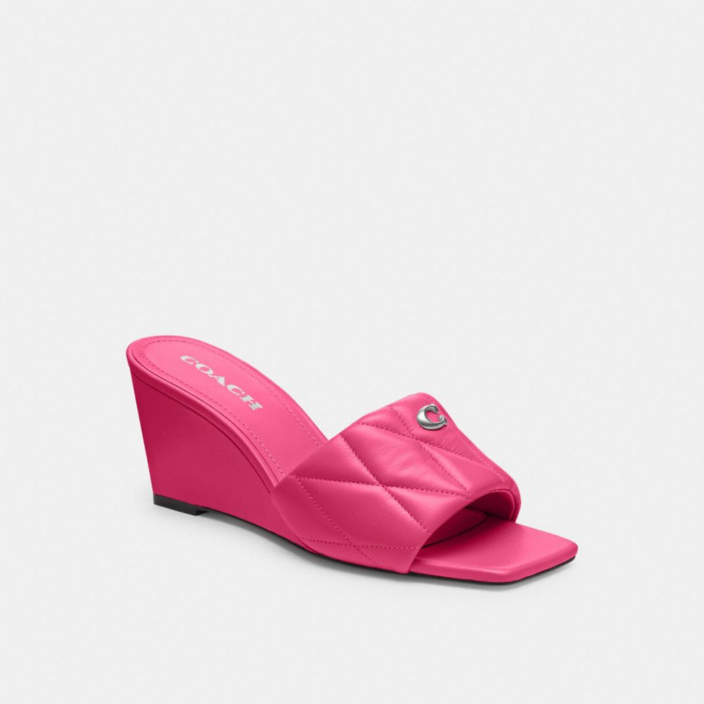 Dragon Fruit Coach Emma Wedge With Quilting | COH865724