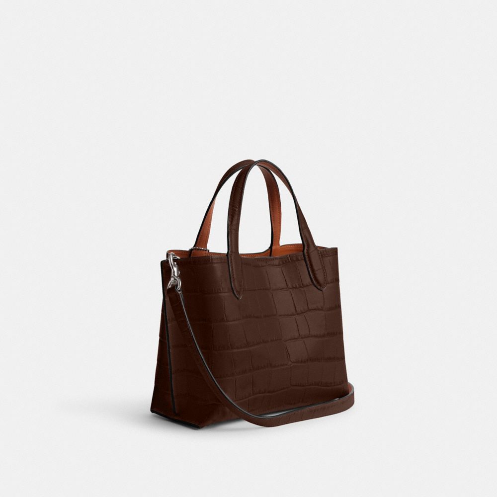 Embossed Crocodile/Silver/Maple Coach Willow Tote Bag 24 | COH865021