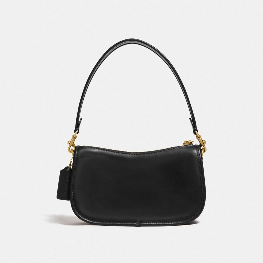 Glovetan Leather/Brass/Black Coach Swinger Bag | COH864848