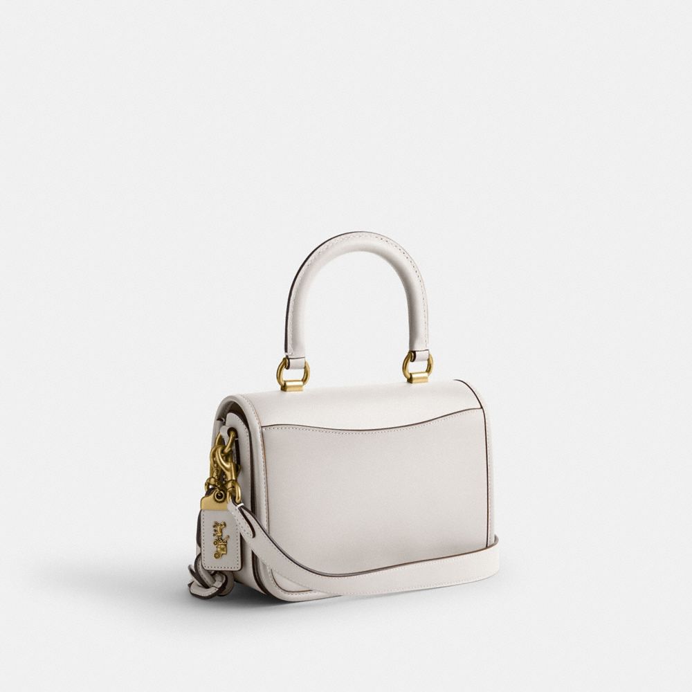 Glovetan Leather/Brass/Chalk Coach Rogue Top Handle Bag | COH865168