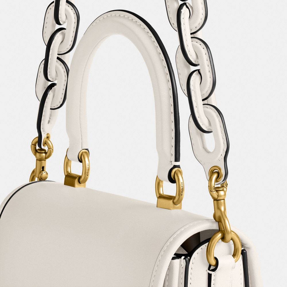 Glovetan Leather/Brass/Chalk Coach Rogue Top Handle Bag | COH865168