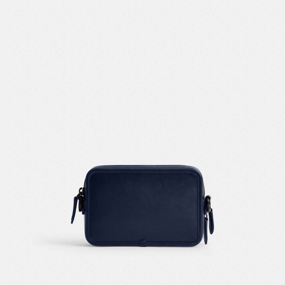 Glovetan Leather/Deep Blue Coach Charter Crossbody With Hybrid Pouch | COH866597