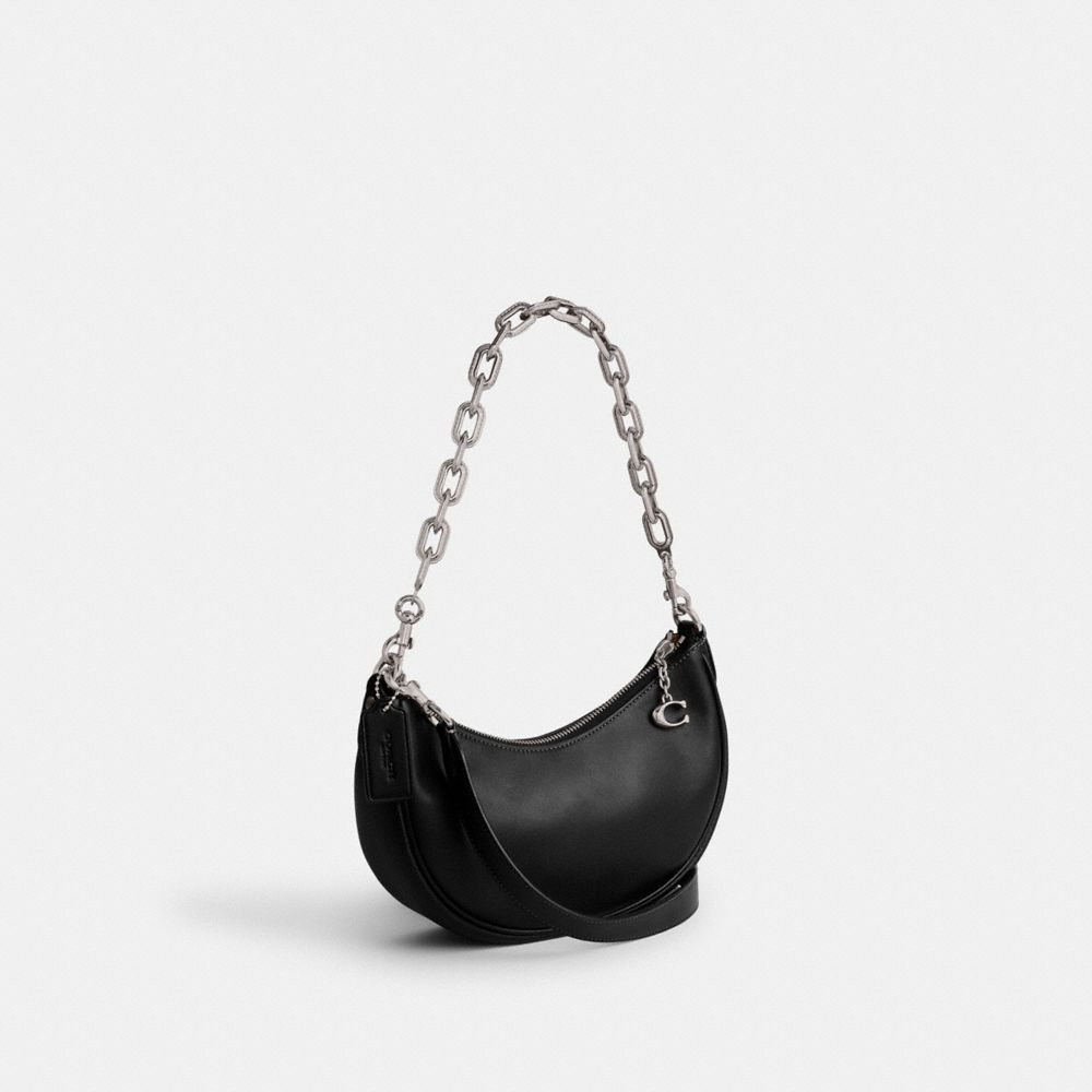 Glovetan Leather/Silver/Black Coach Mira Shoulder Bag | COH864857