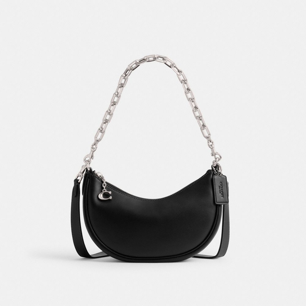 Glovetan Leather/Silver/Black Coach Mira Shoulder Bag | COH864857