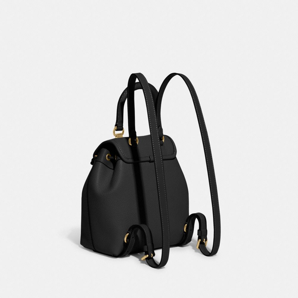 Glovetanned Leather/Brass/Black Coach Riya Backpack 21 | COH865476