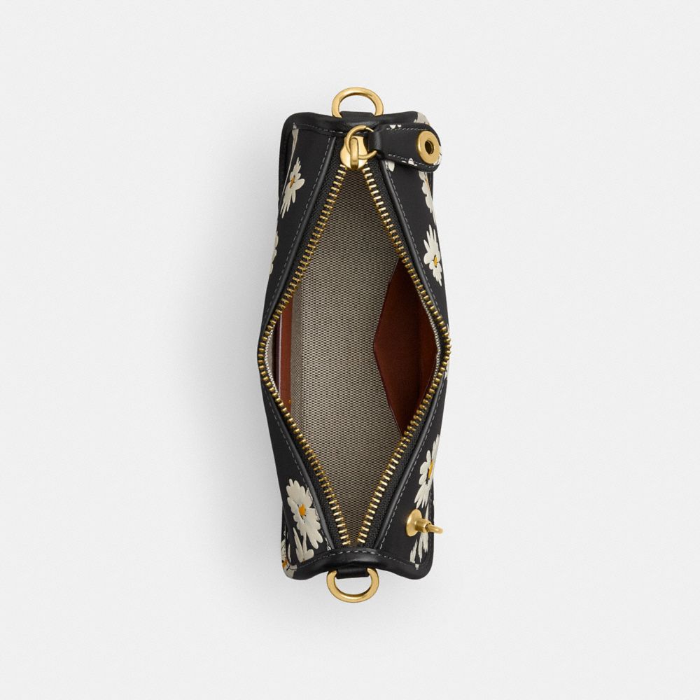 Glovetanned Leather/Brass/Black Multi Coach Swinger Bag 20 With Floral Print | COH864835