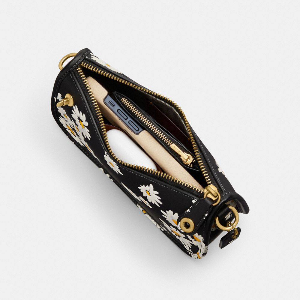 Glovetanned Leather/Brass/Black Multi Coach Swinger Bag 20 With Floral Print | COH864835