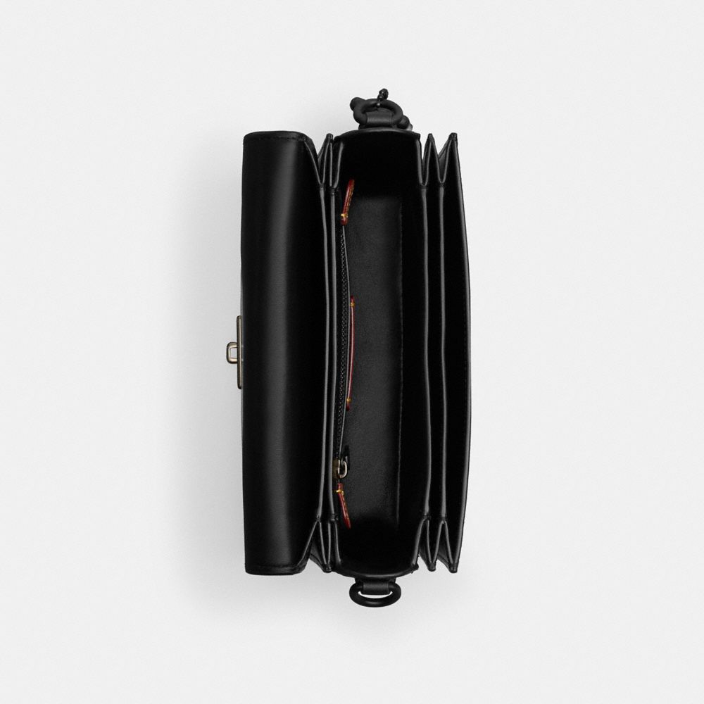 Glovetanned Leather/Matte Black/Black Coach Rogue Top Handle Bag With Tea Rose | COH865170