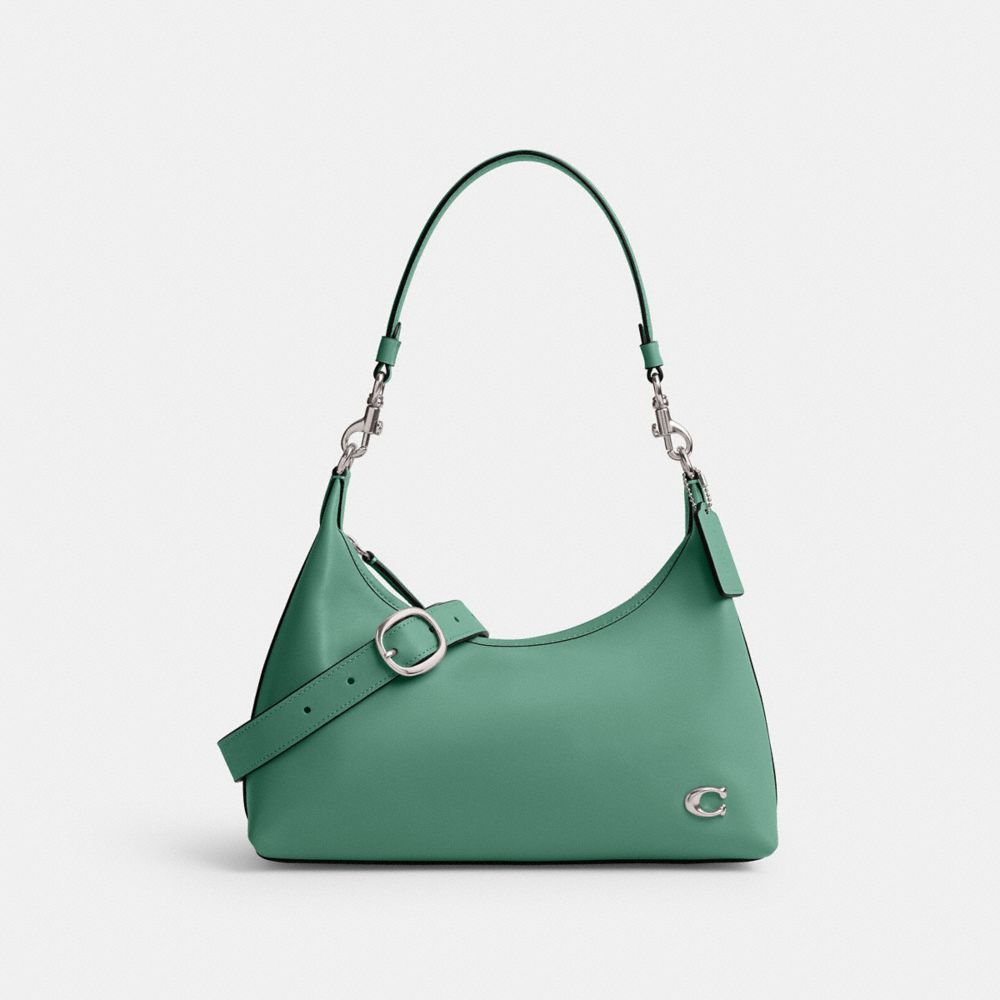 Glovetanned Leather/Silver/Aquamarine Coach Juliet Shoulder Bag | COH864764