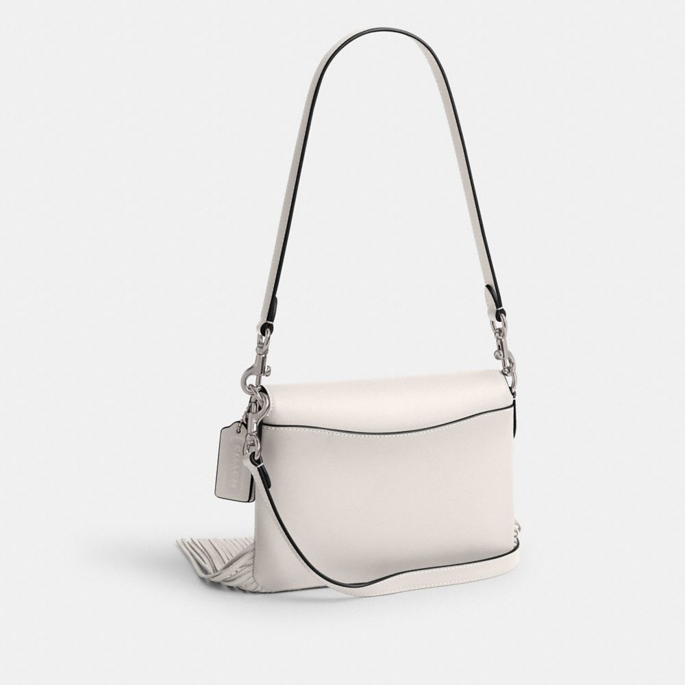 Glovetanned Leather/Silver/Chalk Coach 1964 Fringe Bag | COH864743
