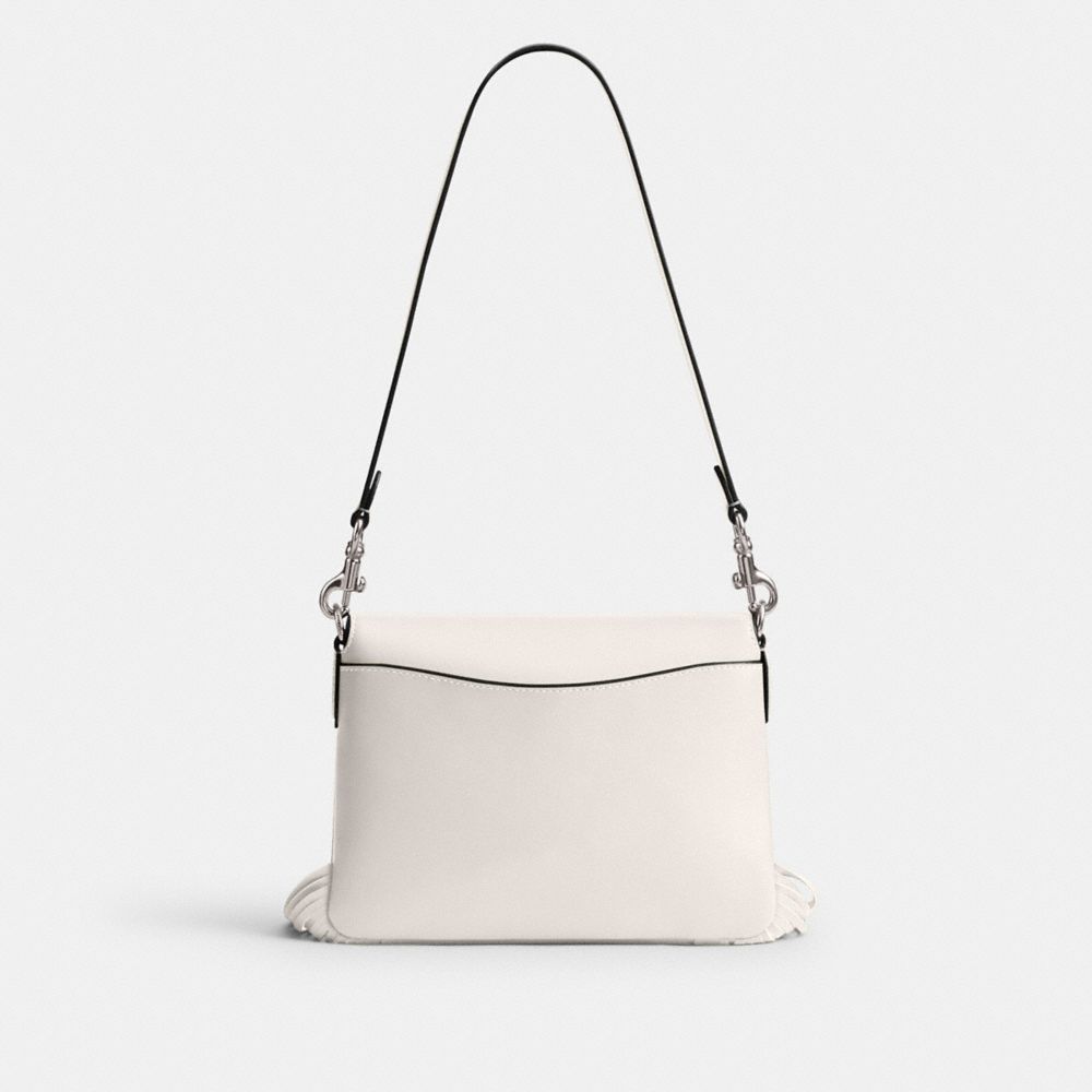 Glovetanned Leather/Silver/Chalk Coach 1964 Fringe Bag | COH864743