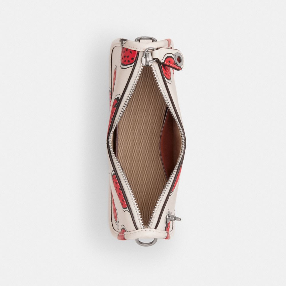 Glovetanned Leather/Silver/Chalk Multi Coach Swinger Bag 20 With Strawberry Print | COH864933