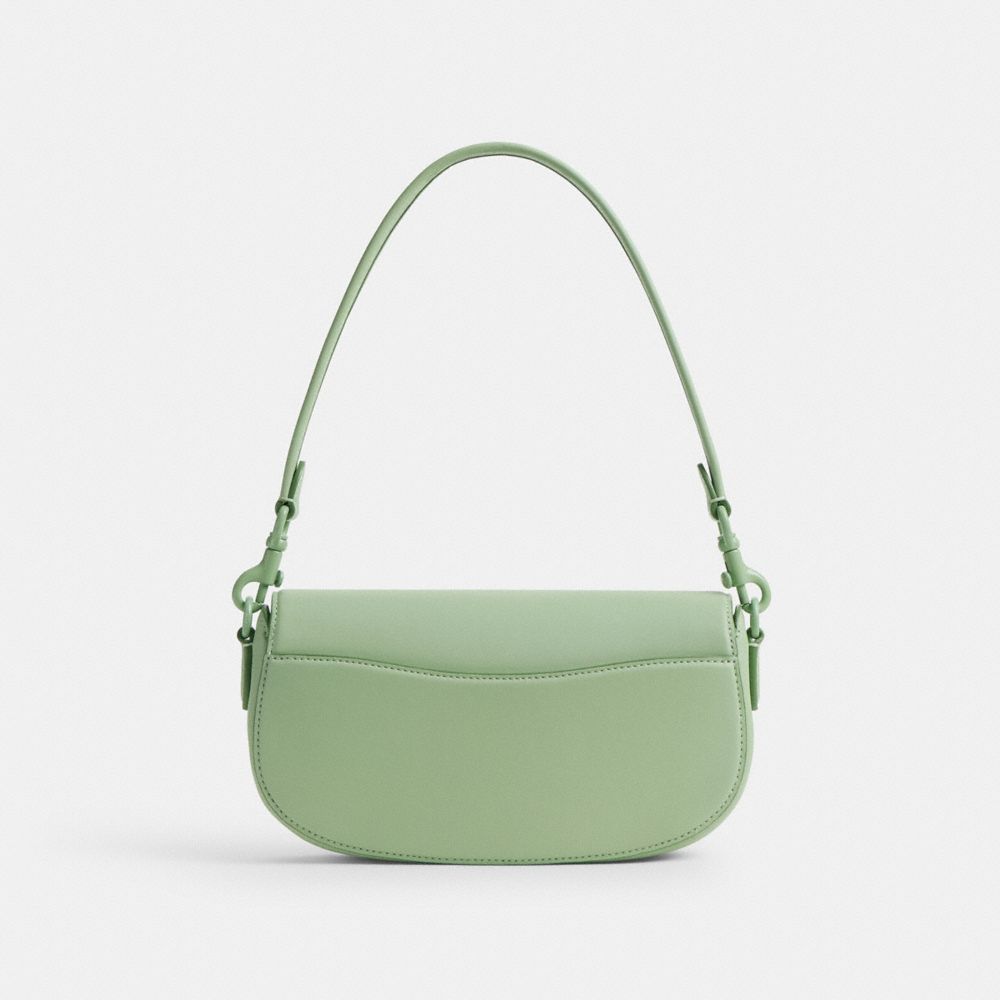 Glovetanned Leather/Silver/Pale Pistachio Coach Emmy Saddle Bag 23 | COH865227