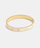 Gold/Chalk Coach Horse And Carriage Enamel Hinged Bangle | COH866205