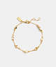 Gold/Multi Coach Garden Charms Bracelet | COH866129