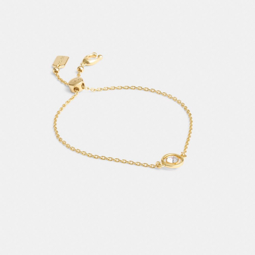 Gold Coach Halo Round Slider Bracelet | COH866134