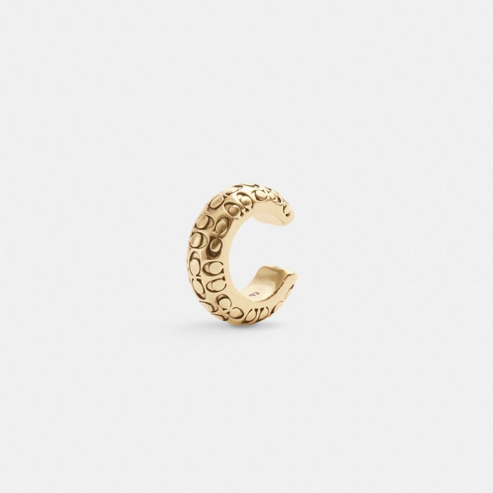Gold Coach Quilted Signature Ear Cuff | COH866173