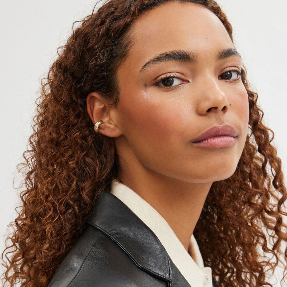 Gold Coach Quilted Signature Ear Cuff | COH866173