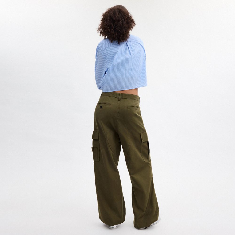Green Coach Cargo Pants In Organic Cotton | COH866051