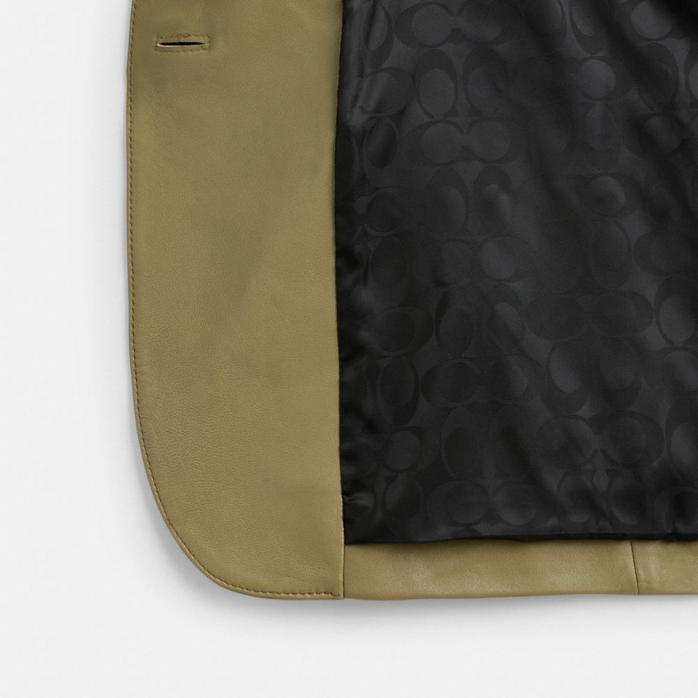 Green Coach Leather Blazer | COH865914