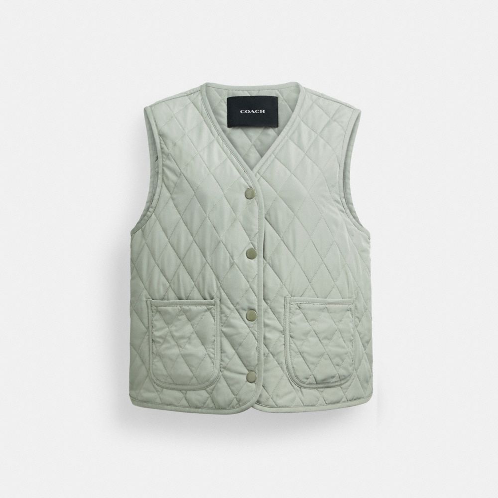 Green Coach Quilted Vest | COH865932