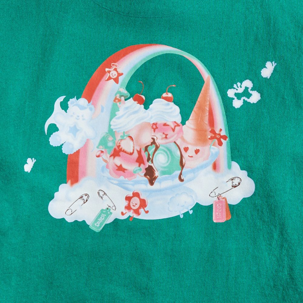 Green Multi Coach Hoodie In 100% Recycled Cotton: This Is Coachtopia | COH866896