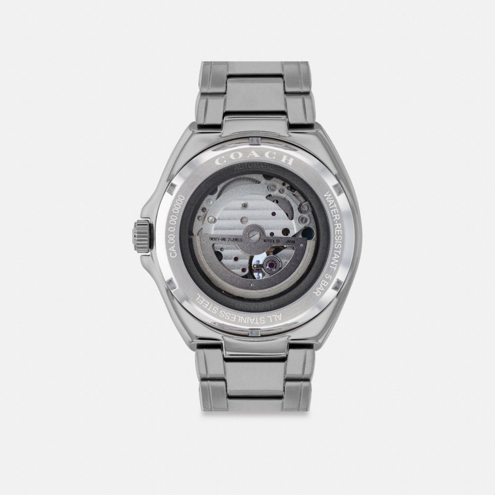 Grey/Blue Coach Jackson Automatic Watch, 45 Mm | COH866962