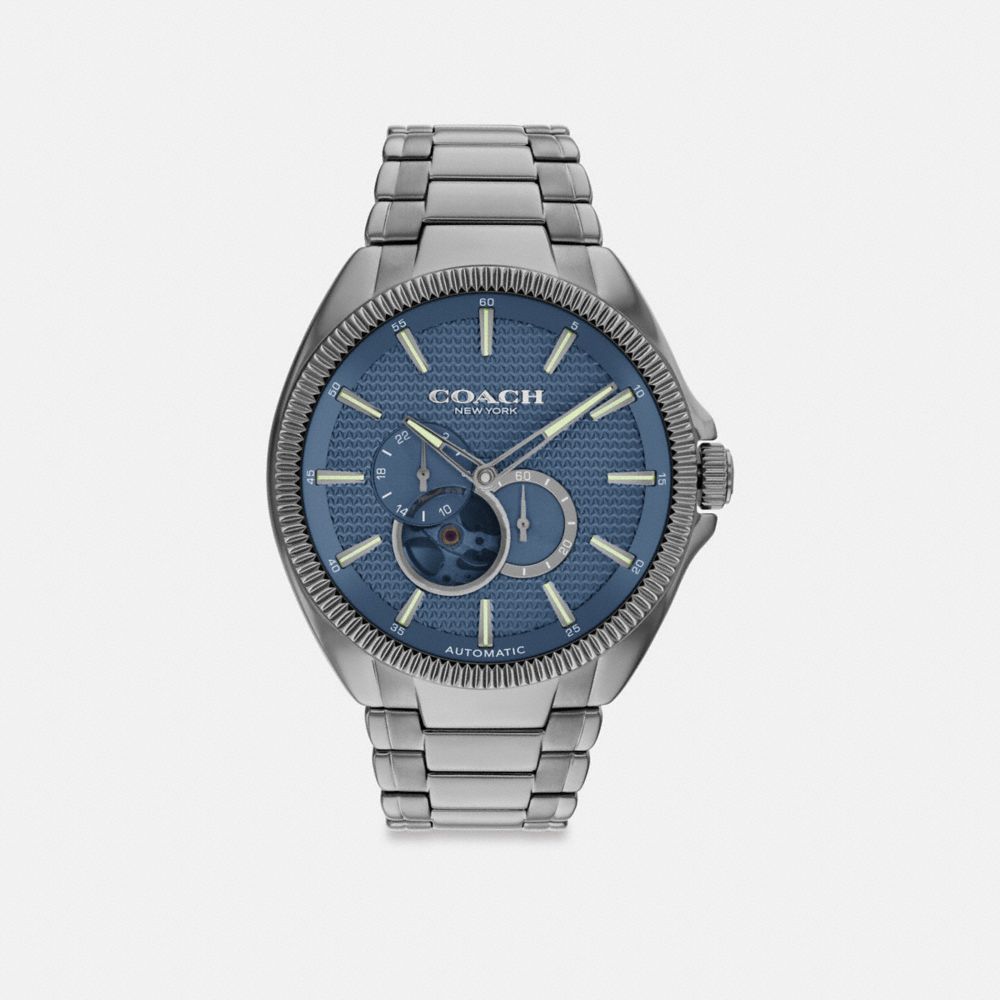 Grey/Blue Coach Jackson Automatic Watch, 45 Mm | COH866962