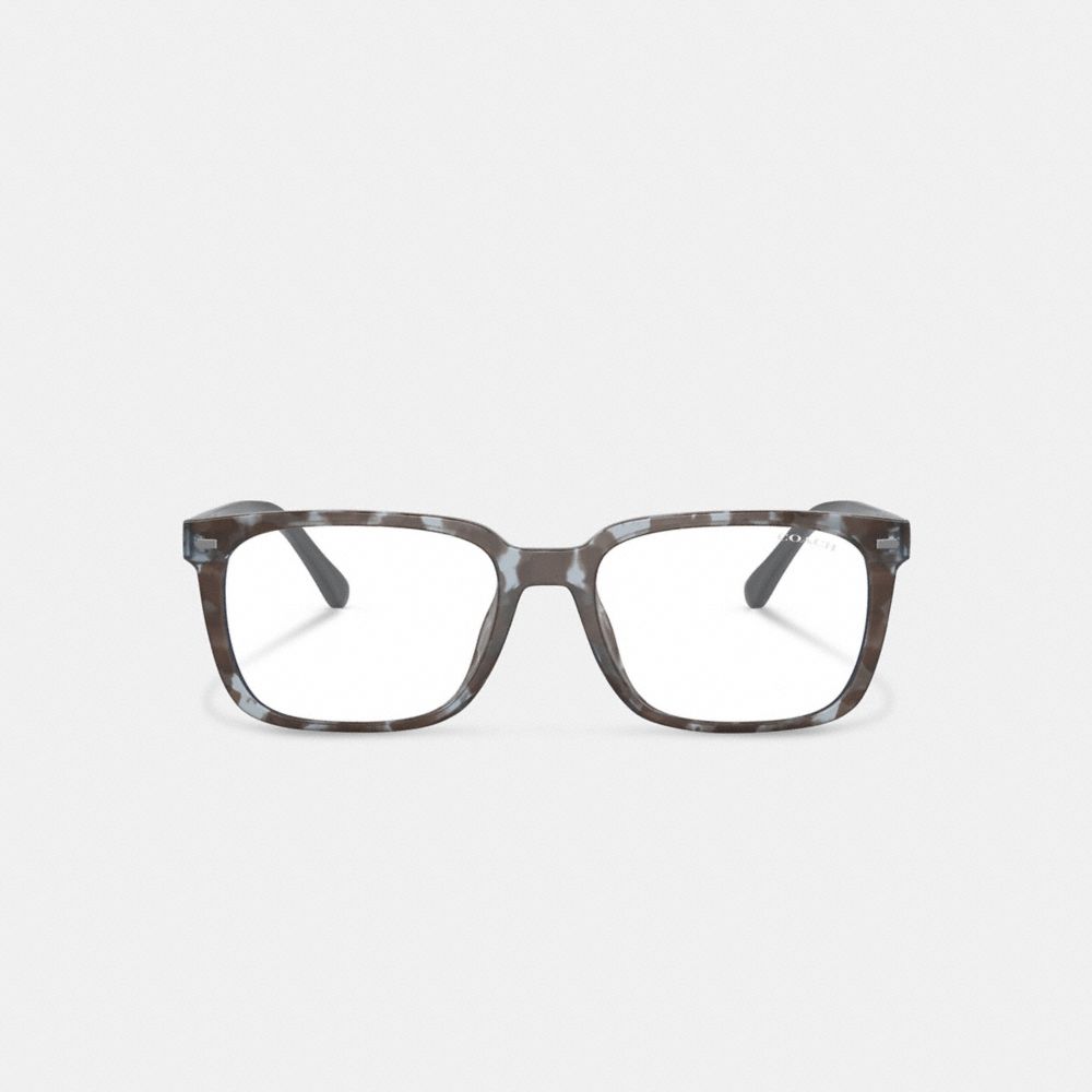 Grey/Blue Coach Magnetic Clip On Square Sunglasses | COH866389
