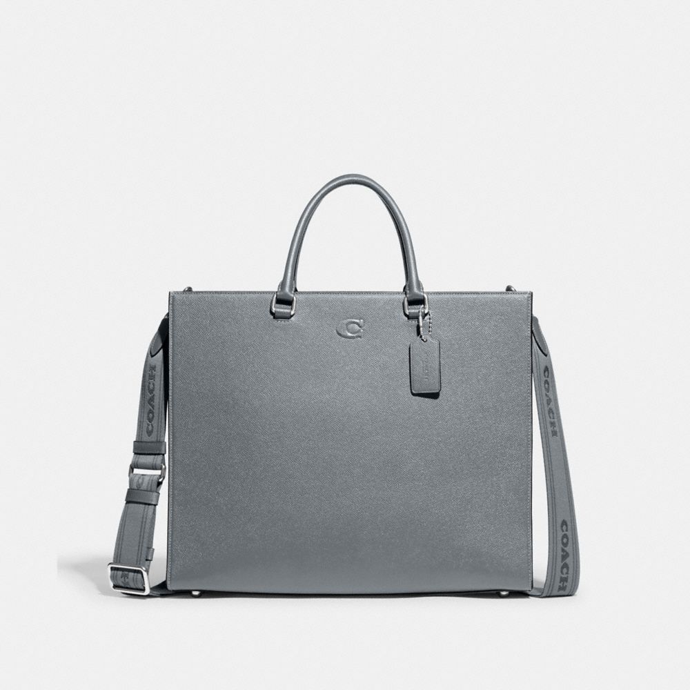Grey Blue Coach Tote Bag 40 With Signature Canvas | COH866634
