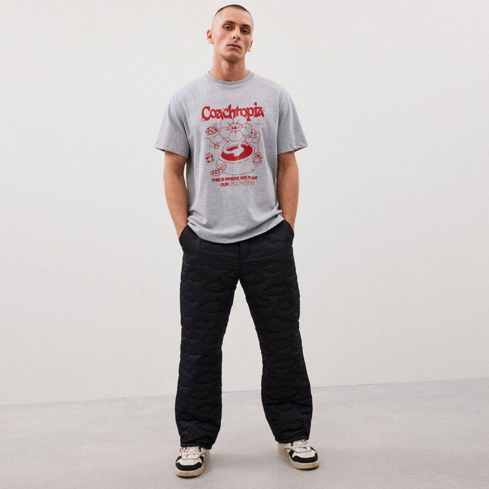 Grey Multi. Coach Relaxed T Shirt: Flower Pot | COH866911