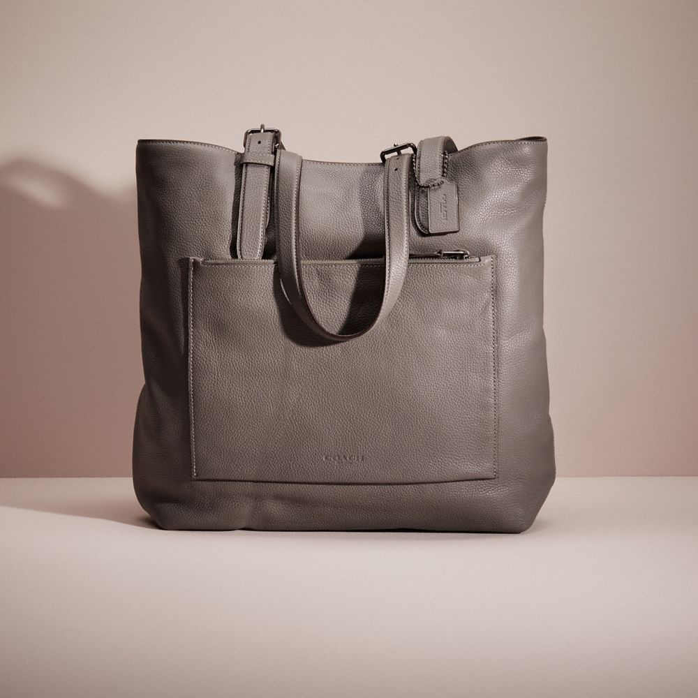 Gunmetal/Heather Grey Coach Restored Metropolitan Soft Tote | COH866627