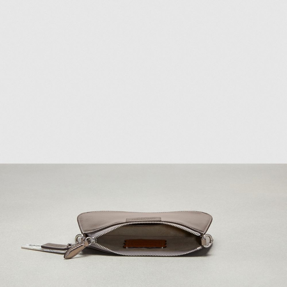 Gunmetal Metallic Coach Wavy Baguette Bag In Metallic Coachtopia Leather | COH864767