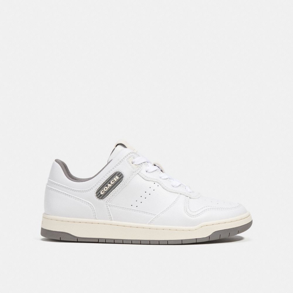 Heather Grey/Optic White Coach C201 Low Top Sneaker | COH865817