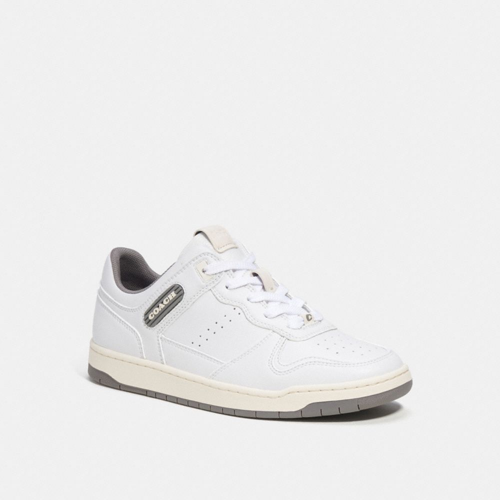 Heather Grey/Optic White Coach C201 Low Top Sneaker | COH865817