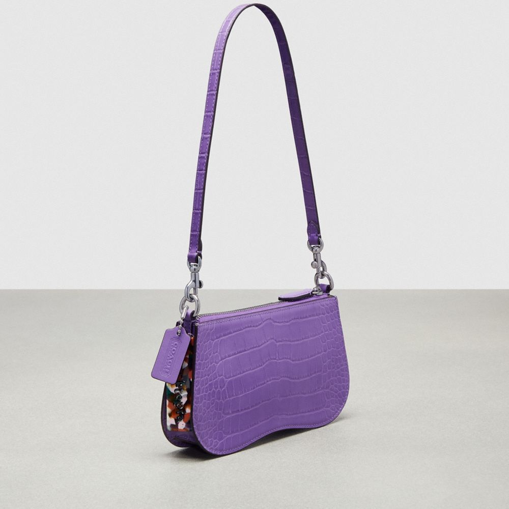 Iris Coach Wavy Baguette Bag In Croc Embossed Coachtopia Leather | COH864807