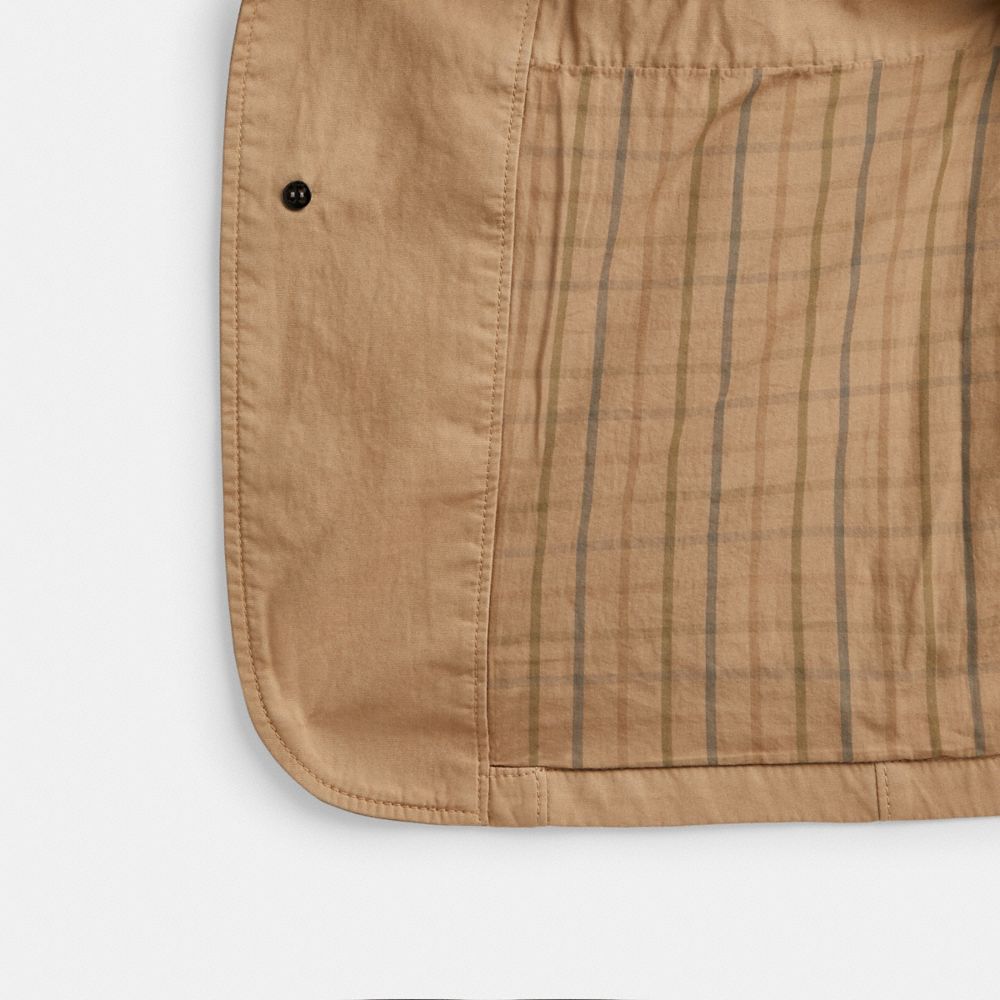 Khaki Coach Regenerative Cotton Casual Lightweight Blazer | COH866867