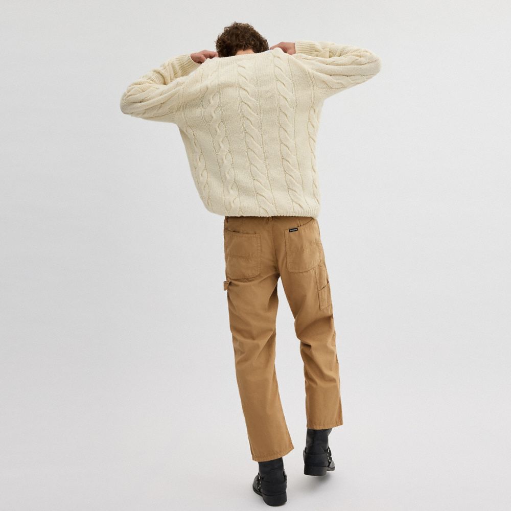 Khaki Coach Regenerative Cotton Trousers | COH866950