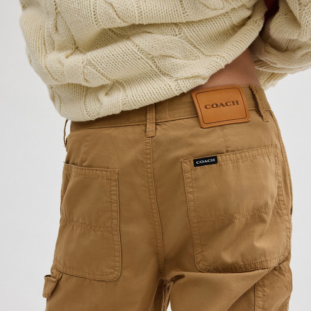 Khaki Coach Regenerative Cotton Trousers | COH866950