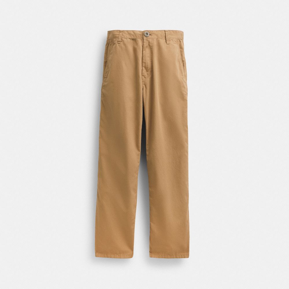 Khaki Coach Regenerative Cotton Trousers | COH866950