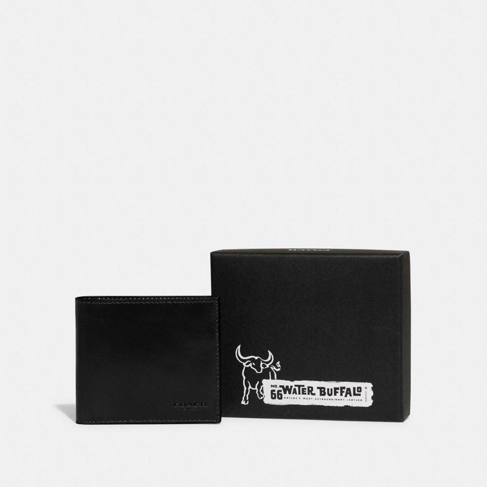 Leather/Black Coach Boxed Double Billfold Wallet | COH866693