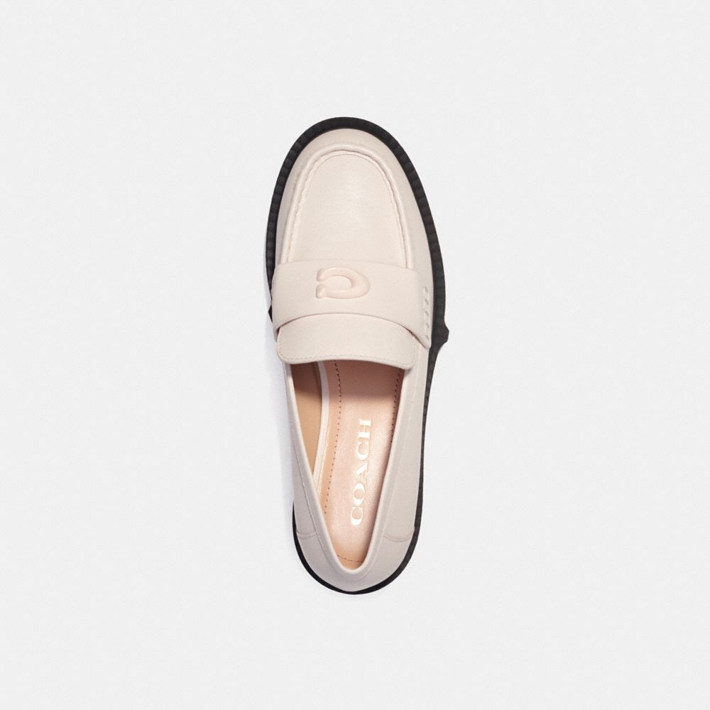 Leather/Chalk Coach Leah Loafer | COH865774