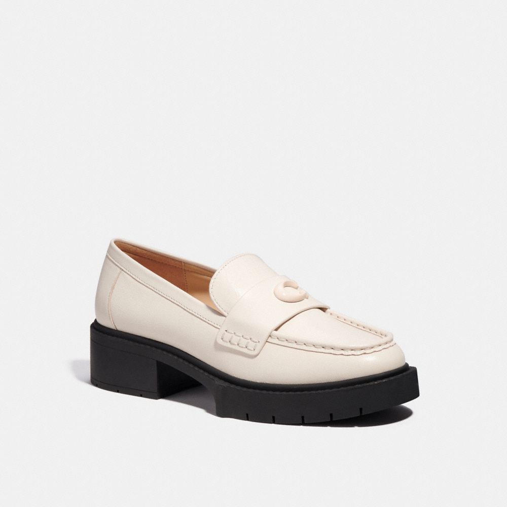 Leather/Chalk Coach Leah Loafer | COH865774