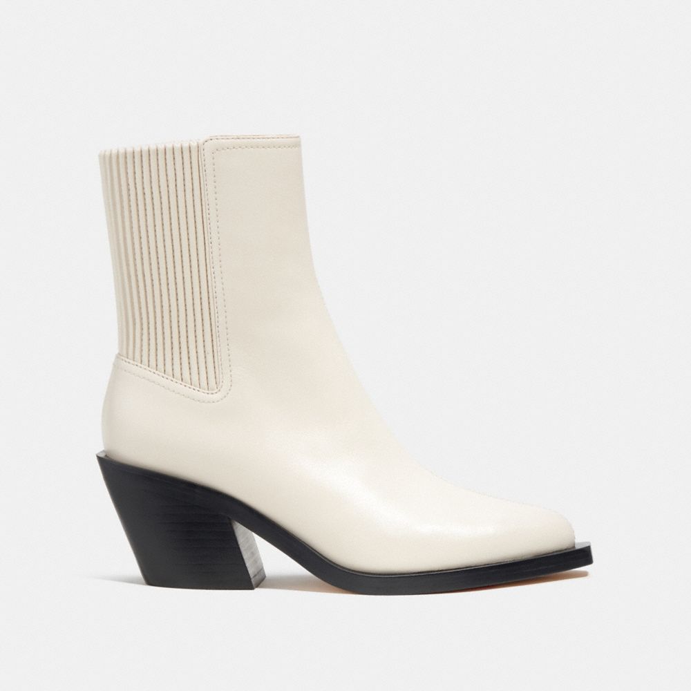 Leather/Chalk Coach Prestyn Bootie | COH865909